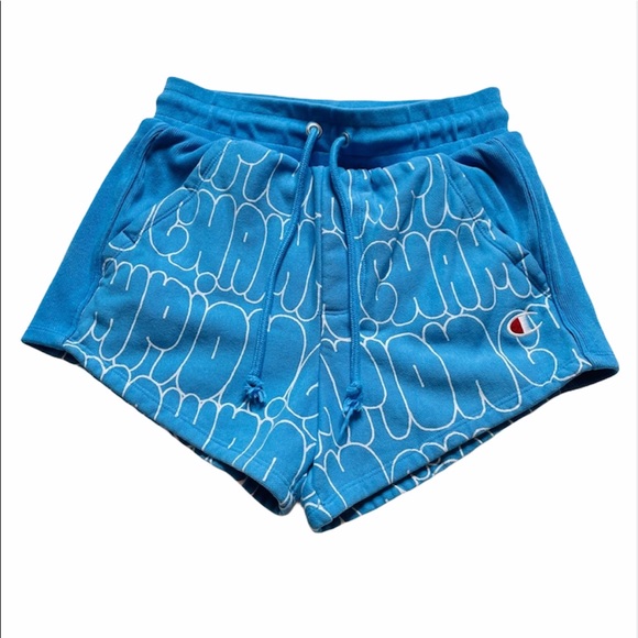 Champion Pants - Rare Champion Reverse Weave Bubble Blue Shorts